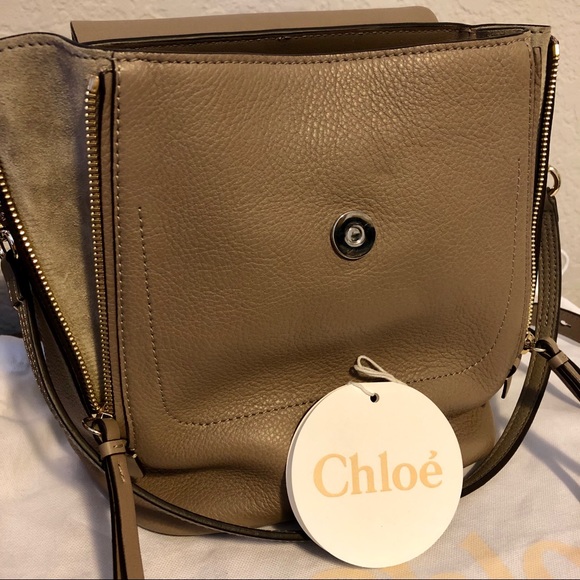 SOLD 🌟 Chloe Small Faye Suede Backpack Motty Grey - Picture 6 of 8